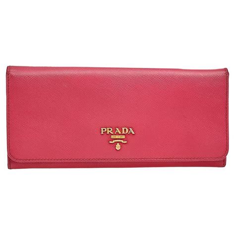 prada pink wallet saffiano